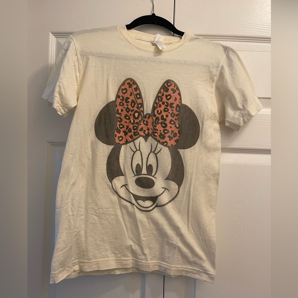 Disney Minnie leopard t-shirt unisex size small